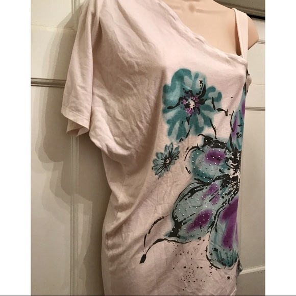 Cute One Shoulder Top By Rue 21 Medium - Picture 3 of 4